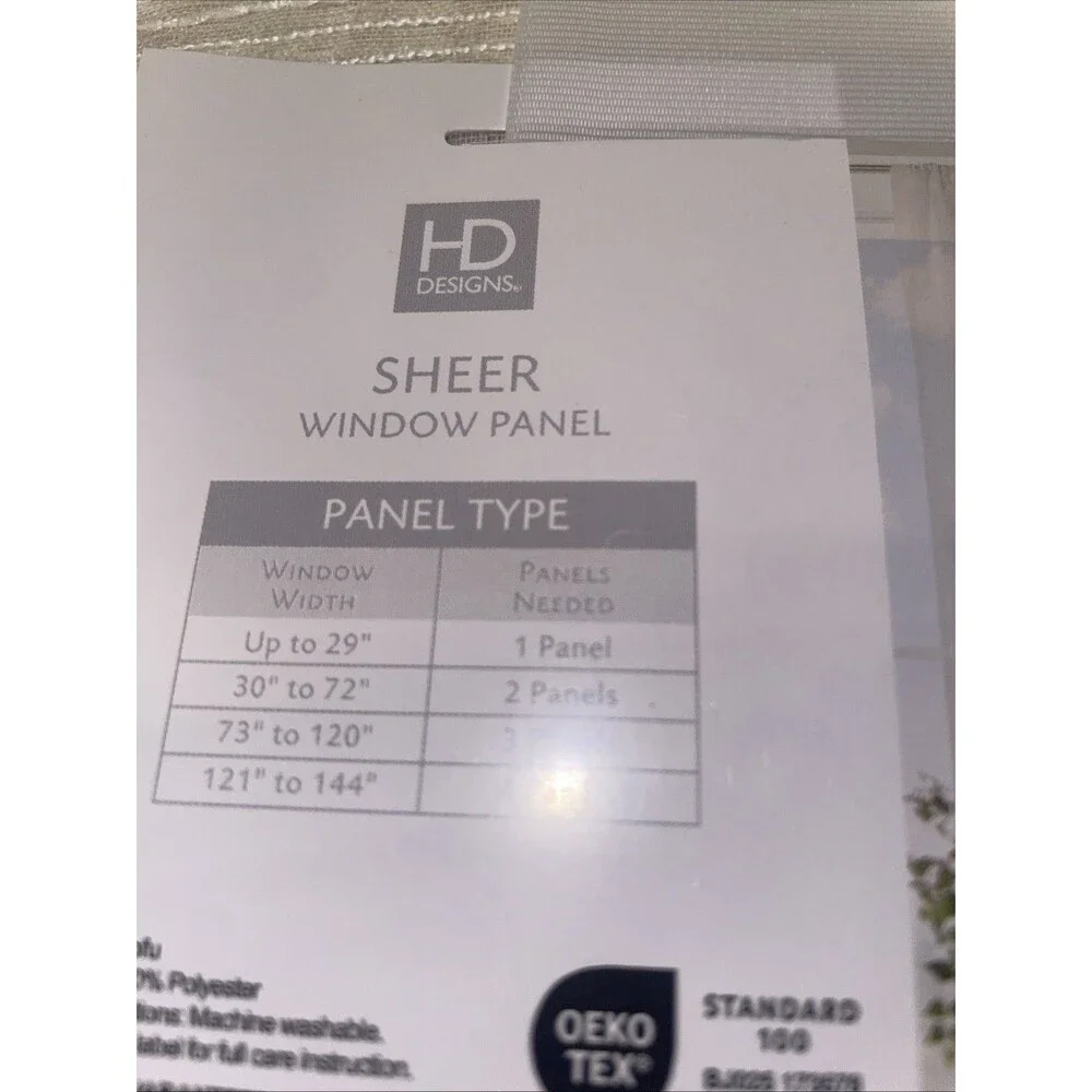 New Sheer 84-Inch Rod Pocket Window Curtain Panel White  52x84 Sheer
